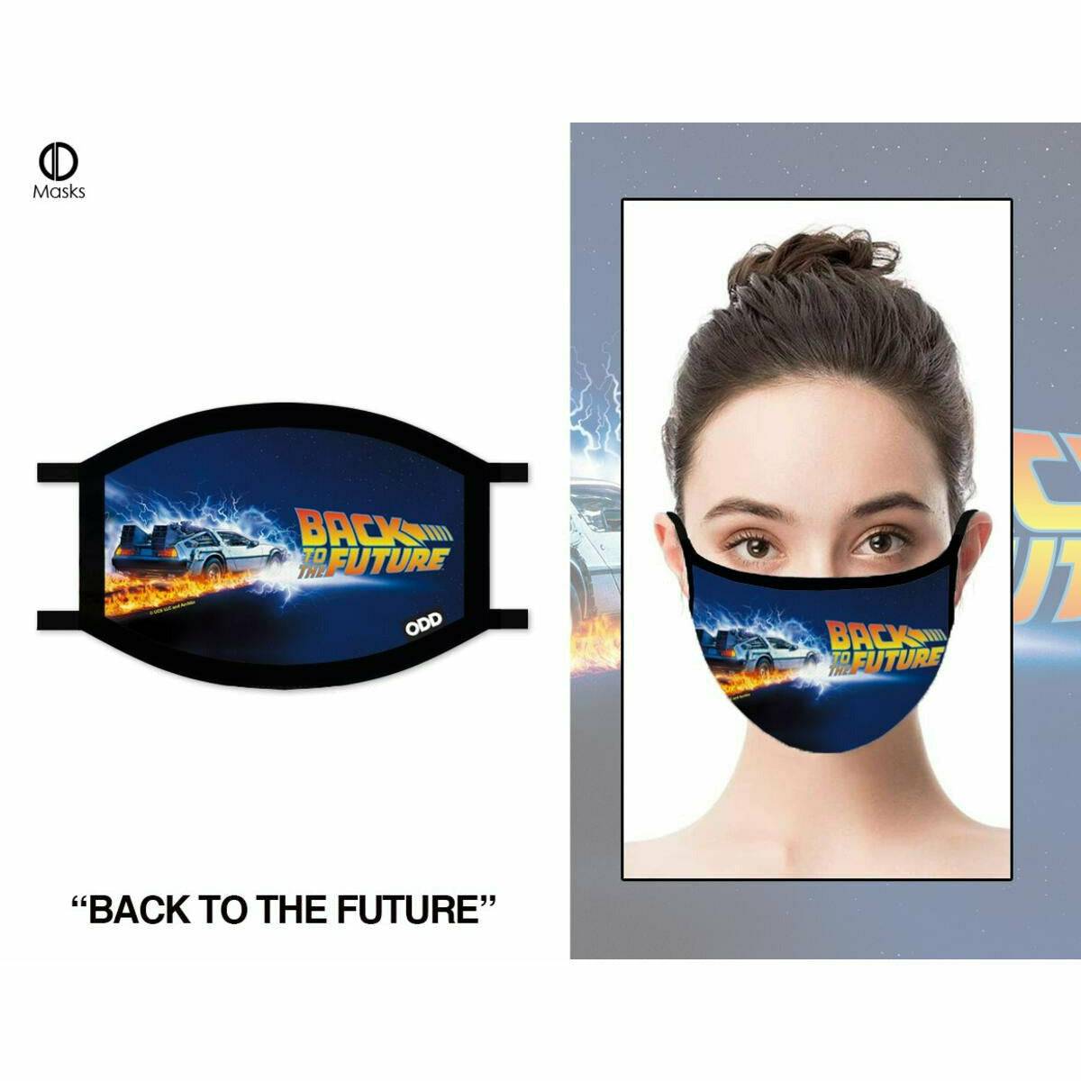 Back to the Future Adult Face Mask Face Mask Odd Sox