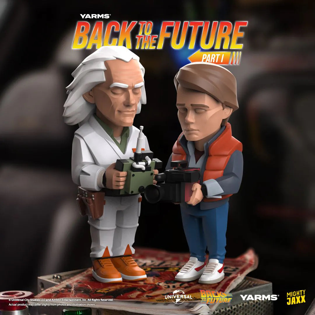 Back to the Future x YARMS Limited Edition Doc Brown & Marty McFly Set Statue Mighty Jaxx