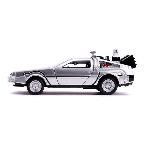 Back to the Future Part II die-cast 1:32 scale "Hollywood Rides" DeLorean Time Machine Die-cast Model Cars Jada Toys