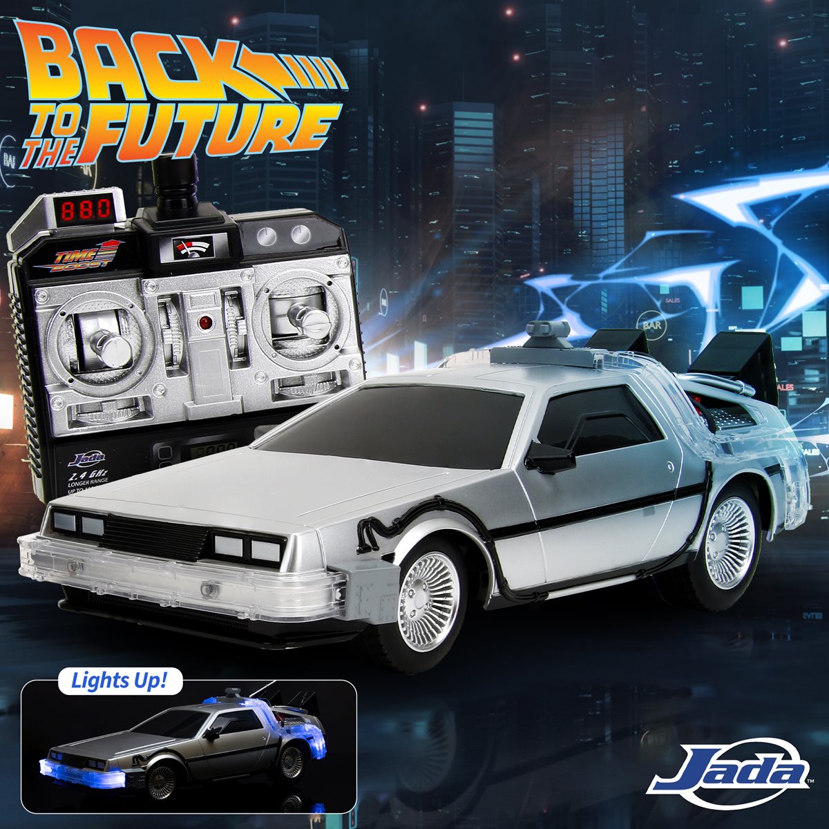 Back to the Future Remote Control 1:16 scale DeLorean Time Machine Remote Control Vehicle Jada Toys