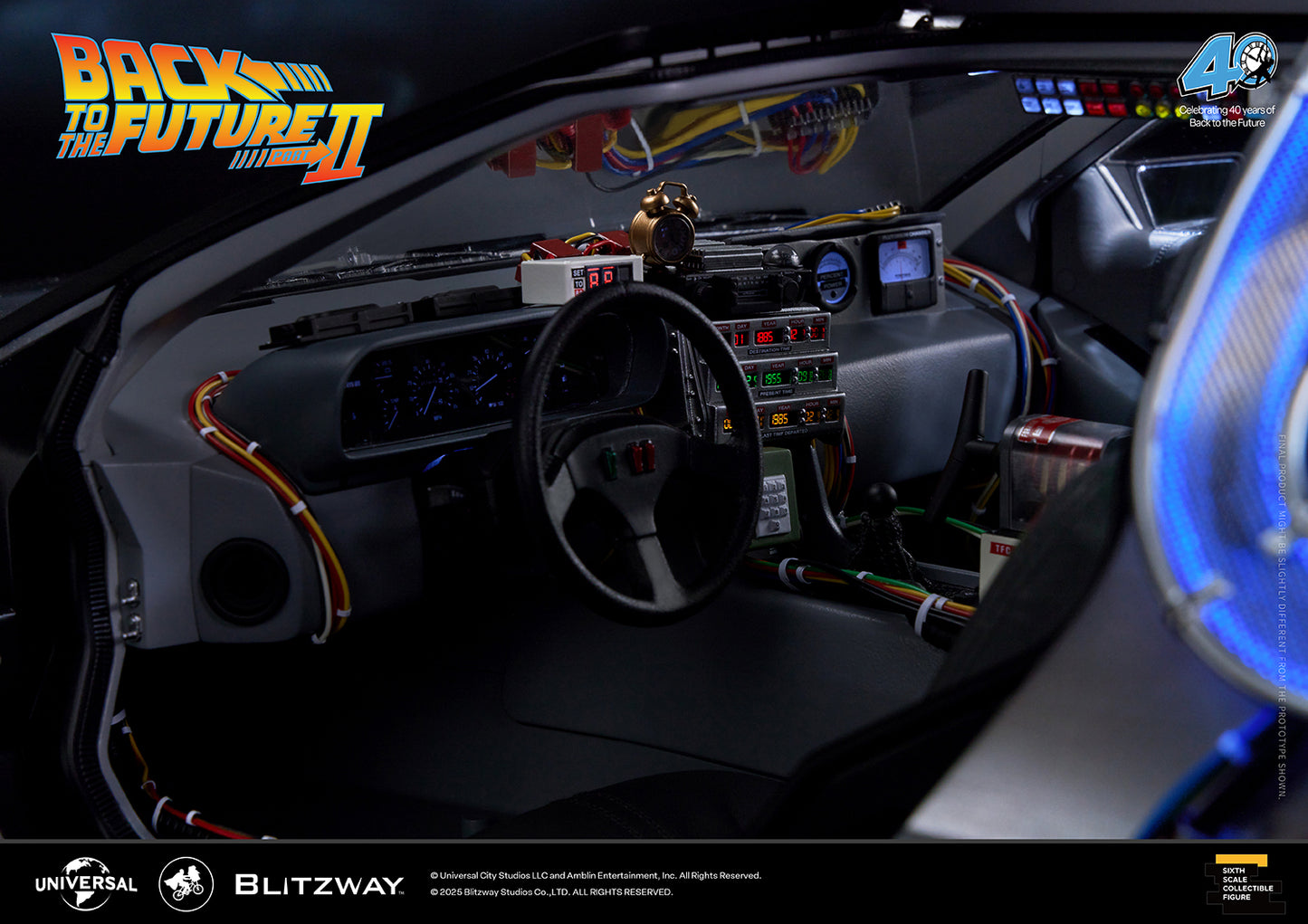 BLITZWAY Back to the Future Part II 1:6 scale DeLorean Time Machine [PRE-ORDER Deadline: April 19, 2025 / Expected Availability Q4 2025]