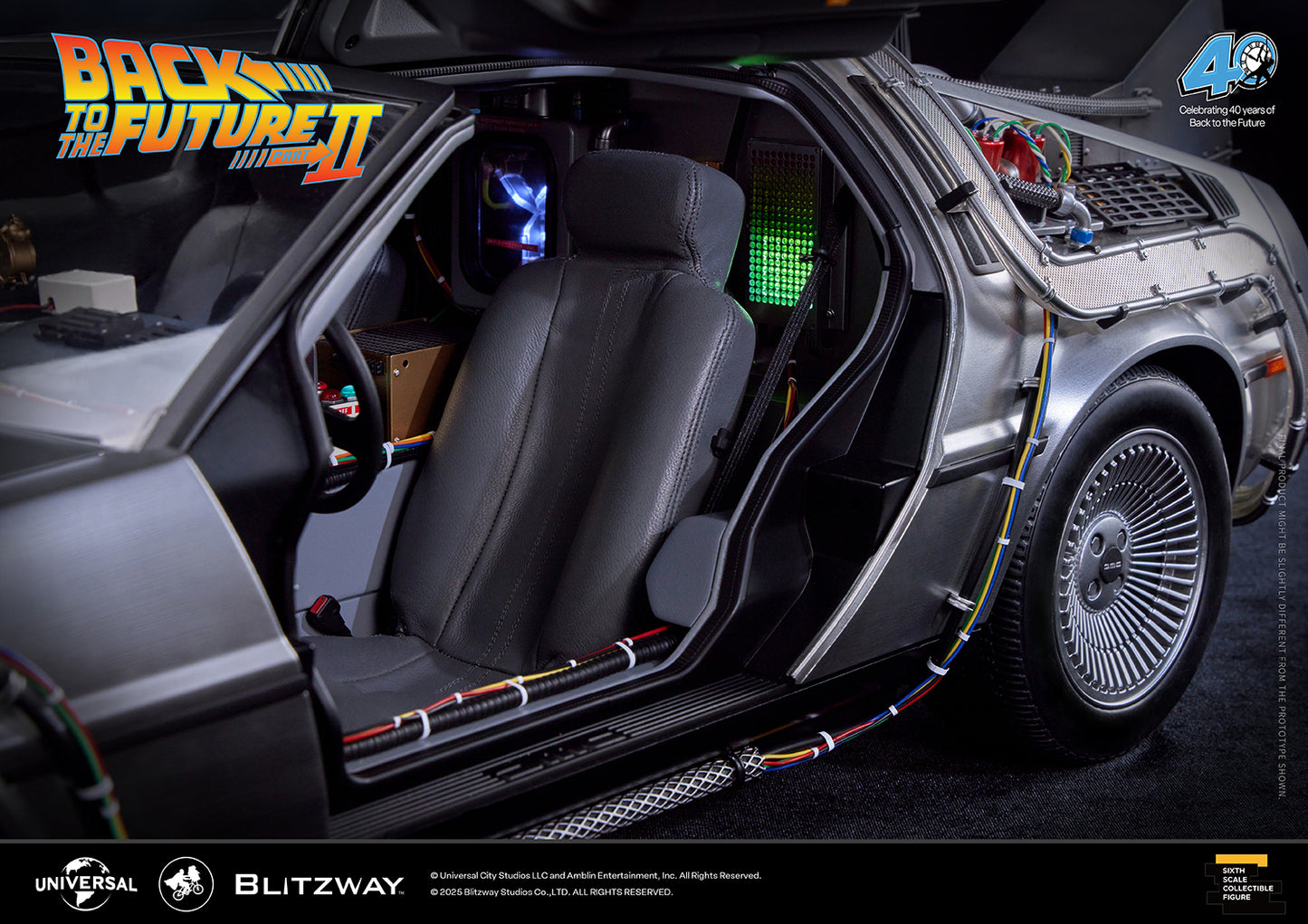 BLITZWAY Back to the Future Part II 1:6 scale DeLorean Time Machine [PRE-ORDER Deadline: April 19, 2025 / Expected Availability Q4 2025]