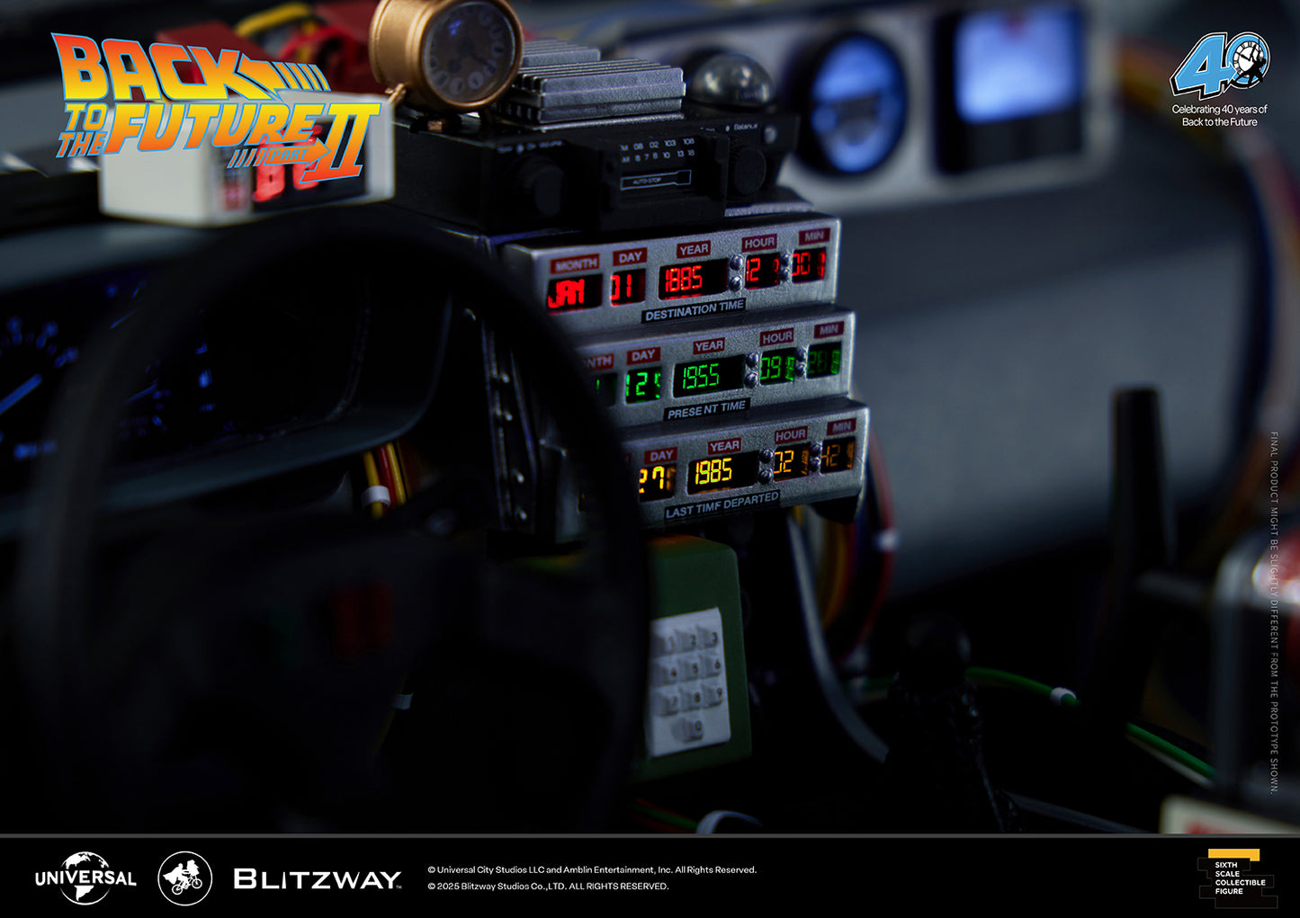 BLITZWAY Back to the Future Part II 1:6 scale DeLorean Time Machine [PRE-ORDER Deadline: April 19, 2025 / Expected Availability Q4 2025]