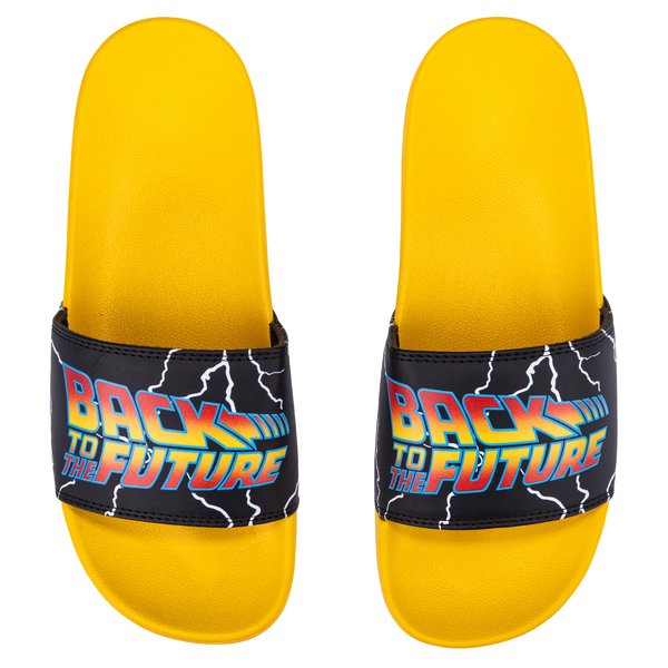 Back to the Future Beach Slides Flip-Flops Odd Sox