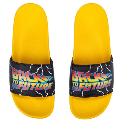 Back to the Future Beach Slides Flip-Flops Odd Sox