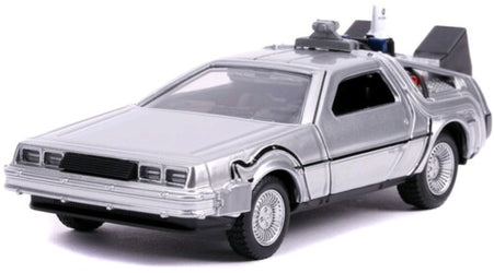 Back to the Future Part II die-cast 1:32 scale "Hollywood Rides" pull-back DeLorean Time Machine Die-cast Model Cars Jada