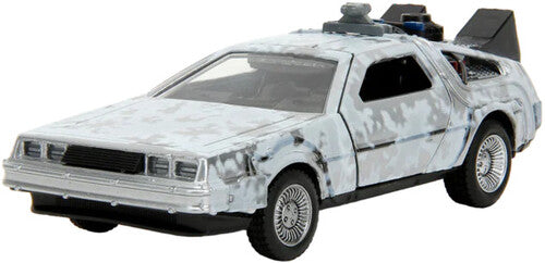 Back to the Future die-cast 1:32 scale "Hollywood Rides" DeLorean Time Machine (Frost Covered) Die-cast Model Cars Jada Toys