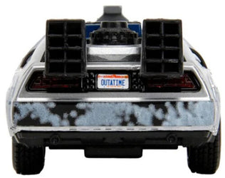 Back to the Future die-cast 1:32 scale "Hollywood Rides" pull-back DeLorean Time Machine (Frost Covered) Die-cast Model Cars Jada