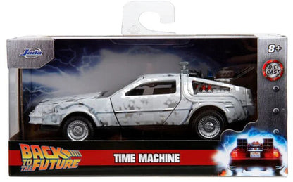 Back to the Future die-cast 1:32 scale "Hollywood Rides" DeLorean Time Machine (Frost Covered) Die-cast Model Cars Jada Toys