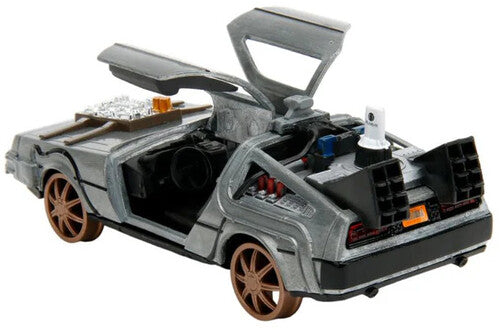 Back to the Future Part III die-cast 1:32 scale "Hollywood Rides" DeLorean Time Machine (railroad) Die-cast Model Cars Jada Toys