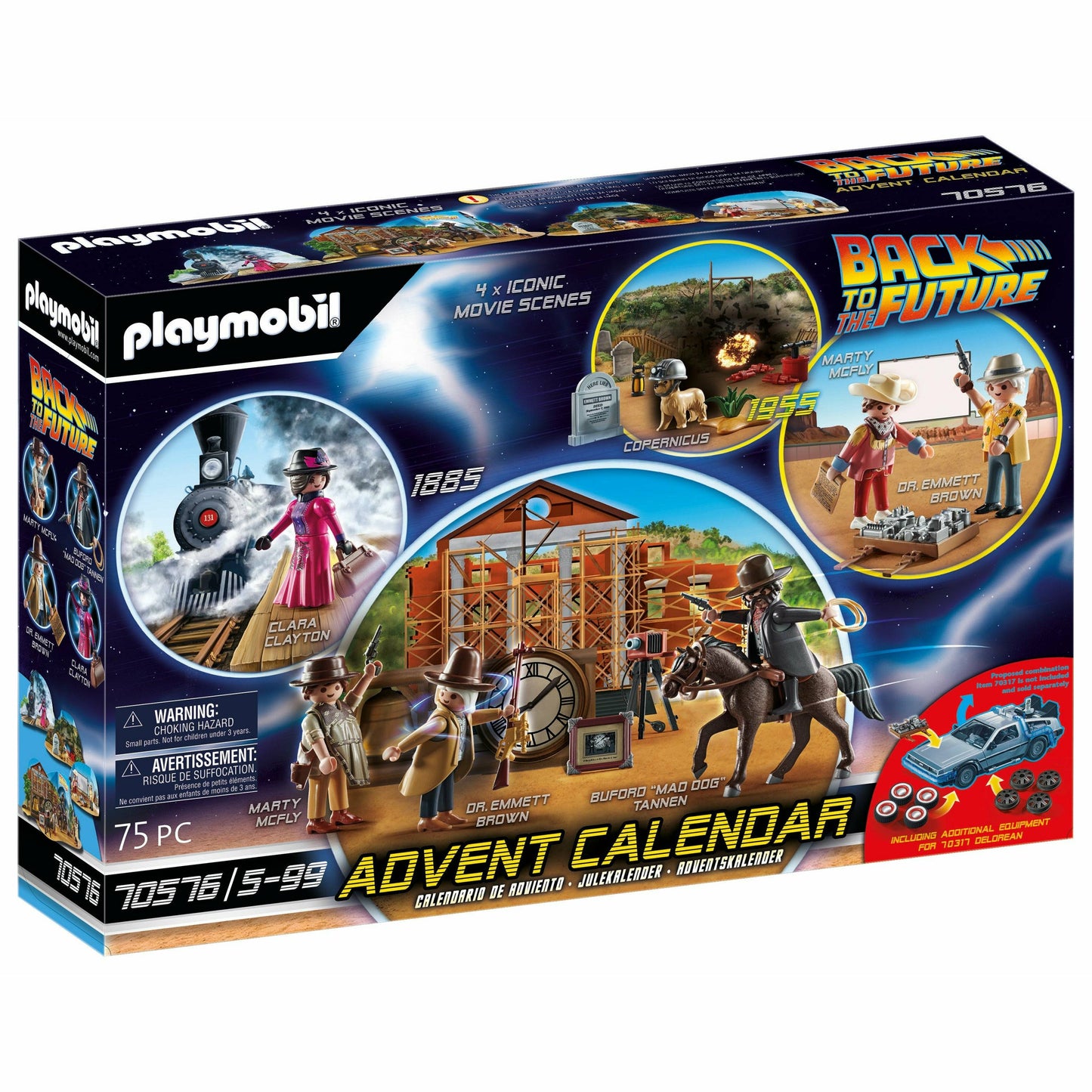 Playmobil Back to the Future Part III 75-piece Advent Calendar with 7 vinyl figures Vinyl Toy Playmobil