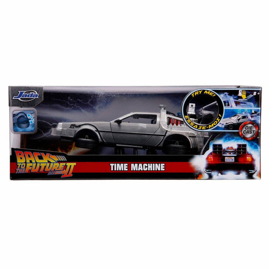 Back to the Future Part II die-cast 1:24 scale "Hollywood Rides" light-up DeLorean Time Machine Die-cast Model Cars Jada Toys