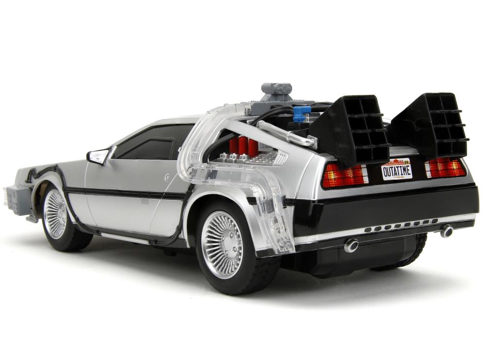 Back to the Future Remote Control 1:16 scale DeLorean Time Machine [PRE-ORDER: Expected Availability September 2024!] Battery Operated Vehicle Jada