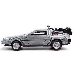 Back to the Future die-cast 1:32 scale "Hollywood Rides" pull-back DeLorean Time Machine Die-cast Model Cars Jada