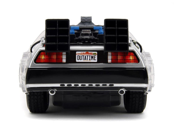 Back to the Future Remote Control 1:16 scale DeLorean Time Machine [PRE-ORDER: Manufacturer has delayed US delivery until November 27, 2024] Battery Operated Vehicle Jada