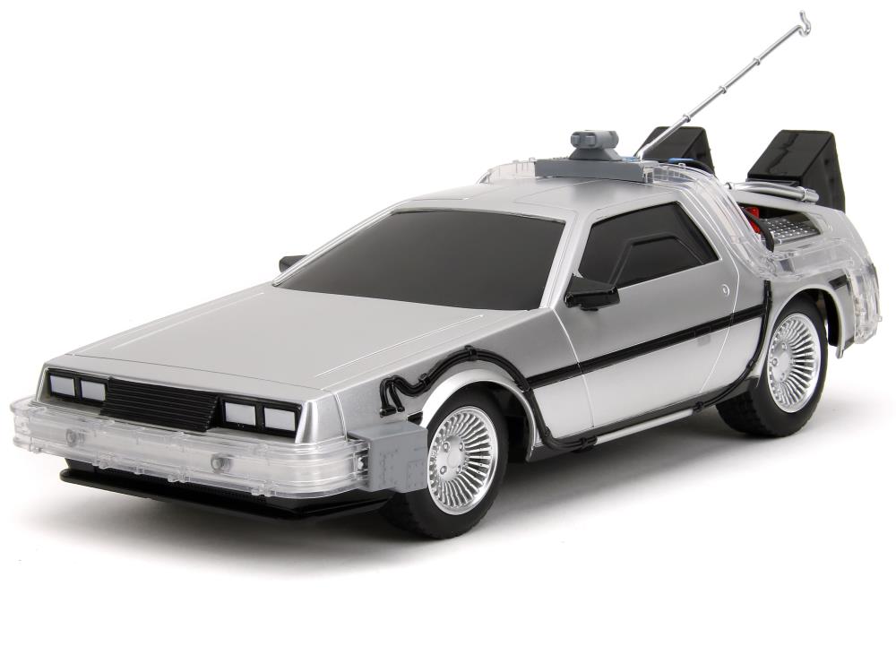 Back to the Future Remote Control 1:16 scale DeLorean Time Machine [PRE-ORDER: Manufacturer has delayed US delivery until November 27, 2024] Battery Operated Vehicle Jada