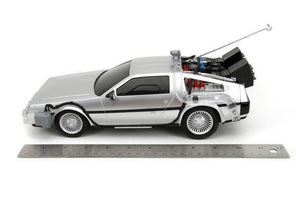 Back to the Future Remote Control 1:16 scale DeLorean Time Machine [PRE-ORDER: Manufacturer has delayed US delivery until November 27, 2024] Battery Operated Vehicle Jada