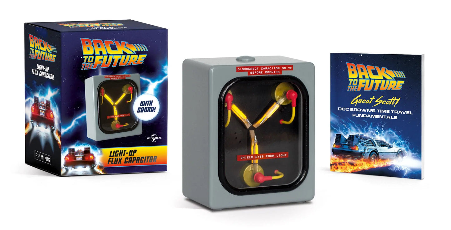 Back to the Future Miniature Light-Up Flux Capacitor with Sound Desk Toy Running Press