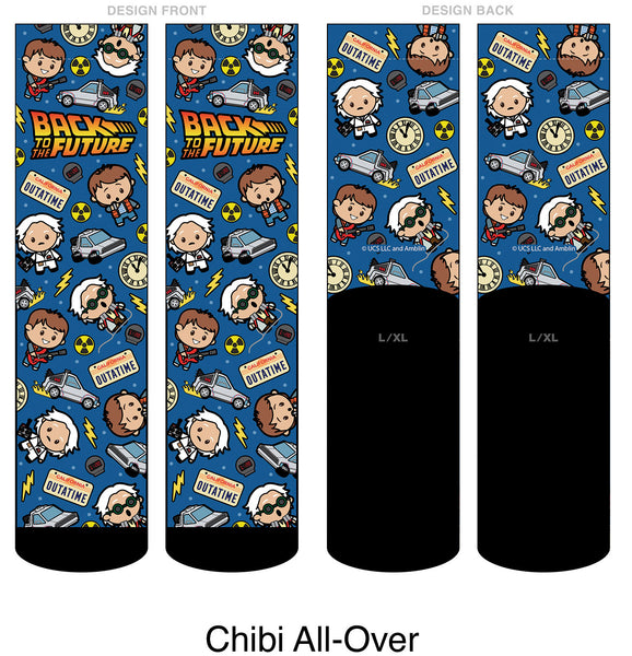 Back to the Future "Chibi All-Over" Unisex Socks Socks Rock 'Em