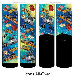 Back to the Future "Icons All-Over" Unisex Socks Socks Rock 'Em