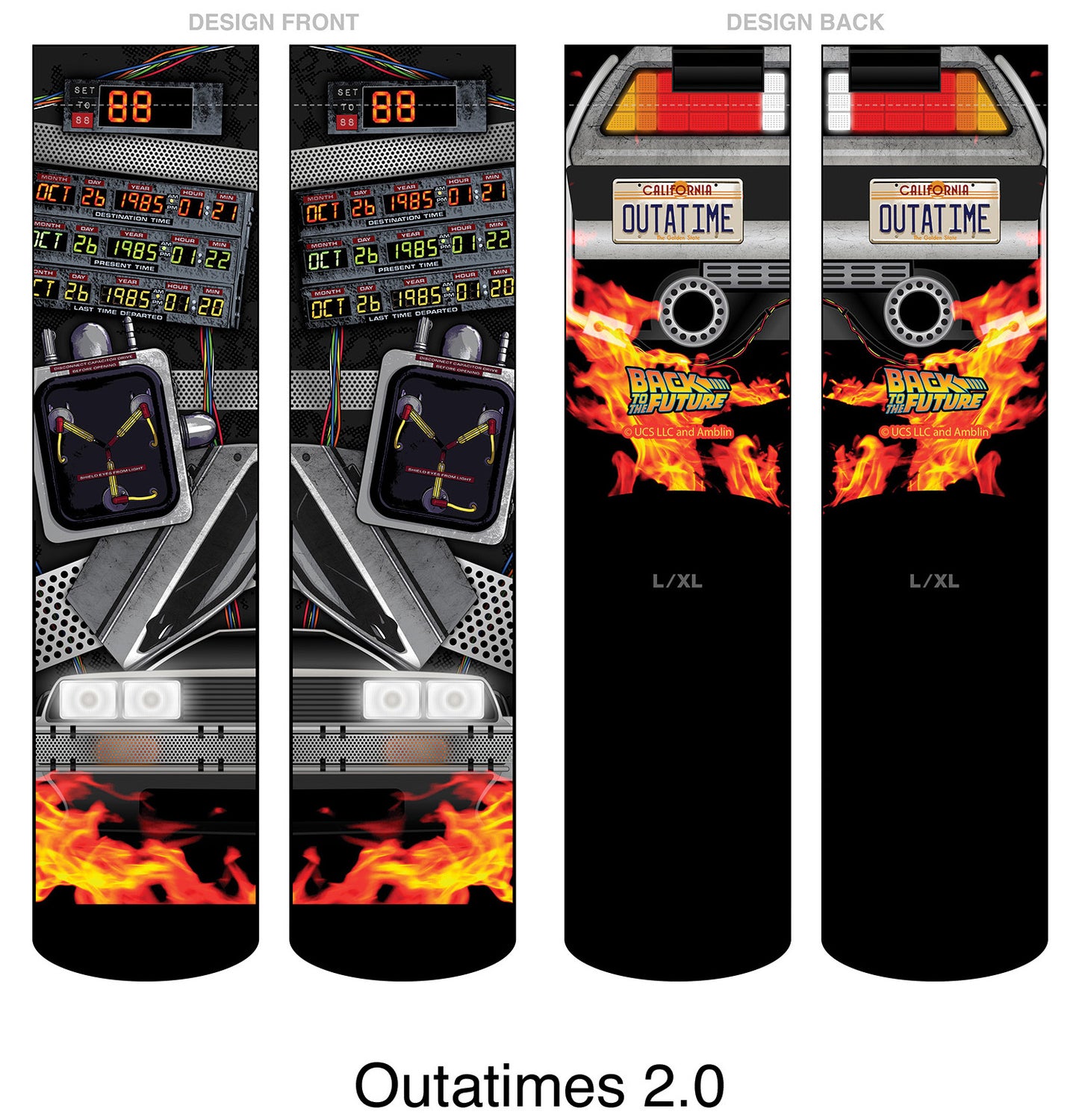 Back to the Future "Outatime 2.0" Unisex Socks Socks Rock 'Em