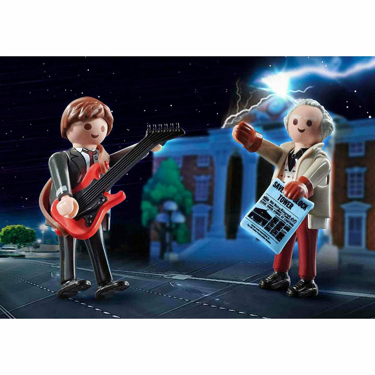 Back to the Future Playmobil Marty McFly & Dr. Emmett Brown "1955 Edition" 6-piece vinyl figures 2-pack Vinyl Toy Playmobil