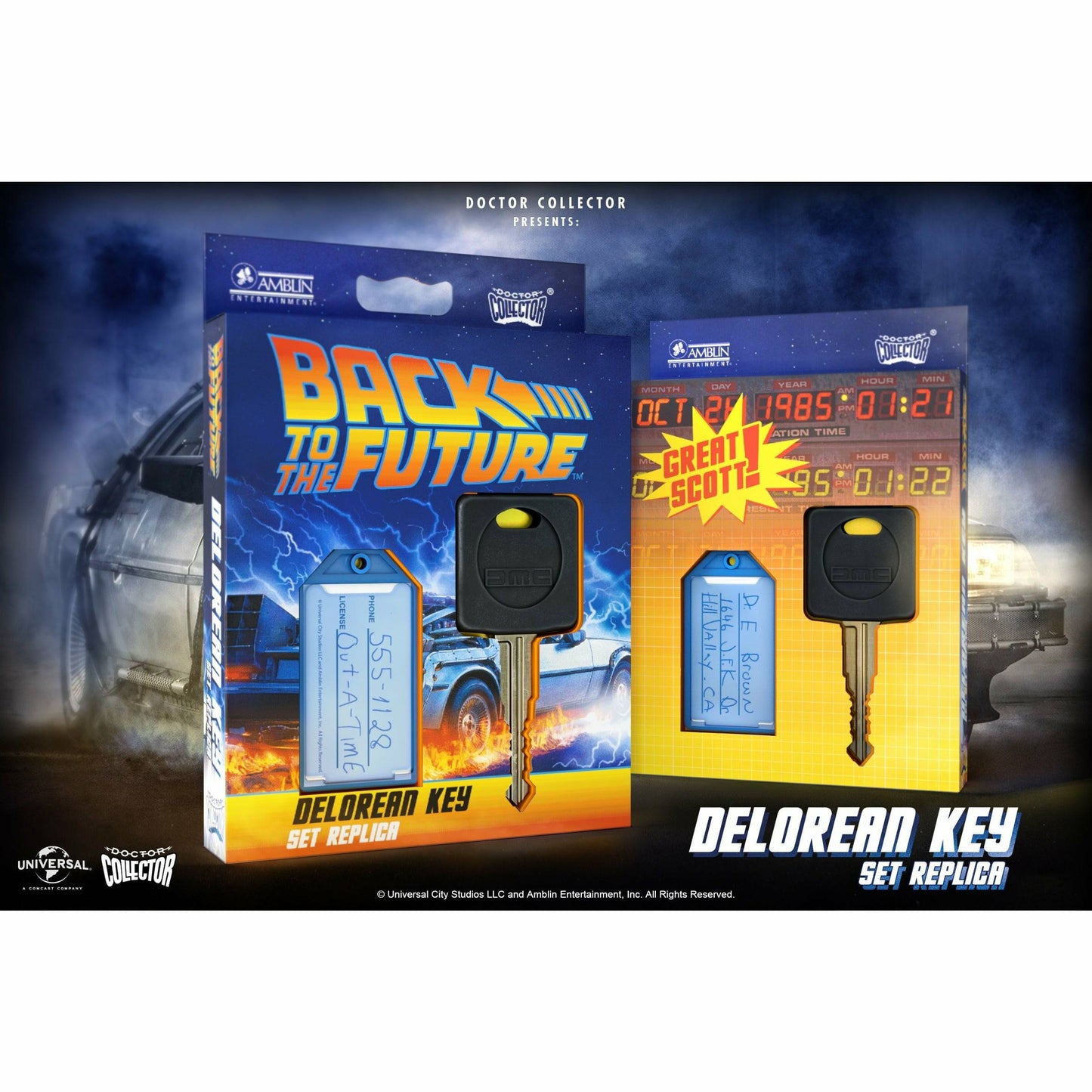 Back to the Future DeLorean Key Set Replica Prop Replica Doctor Collector