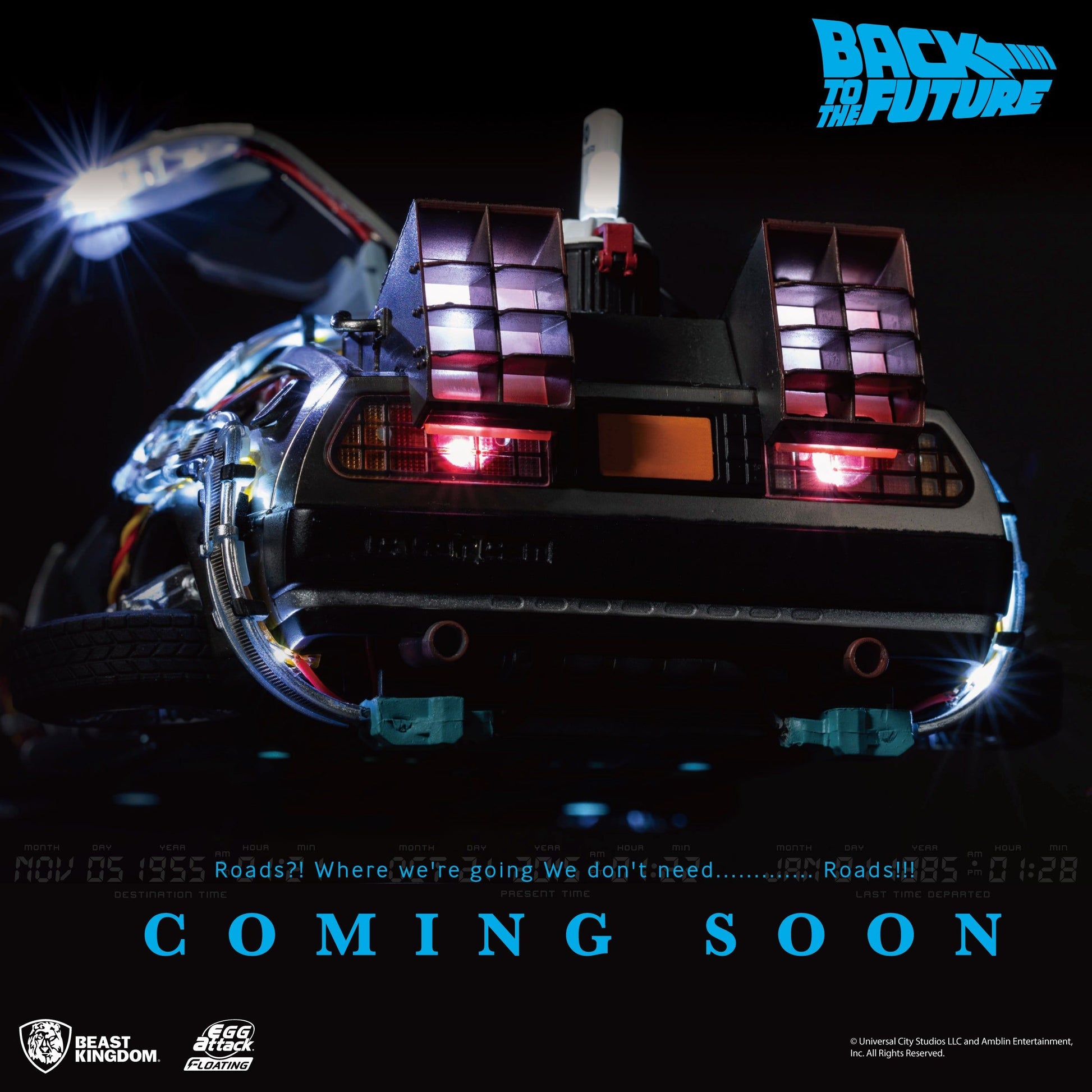 Back to the Future Part II Floating DeLorean Time Machine [CURRENTLY PRE-SOLD OUT] Desk Toy Beast Kingdom