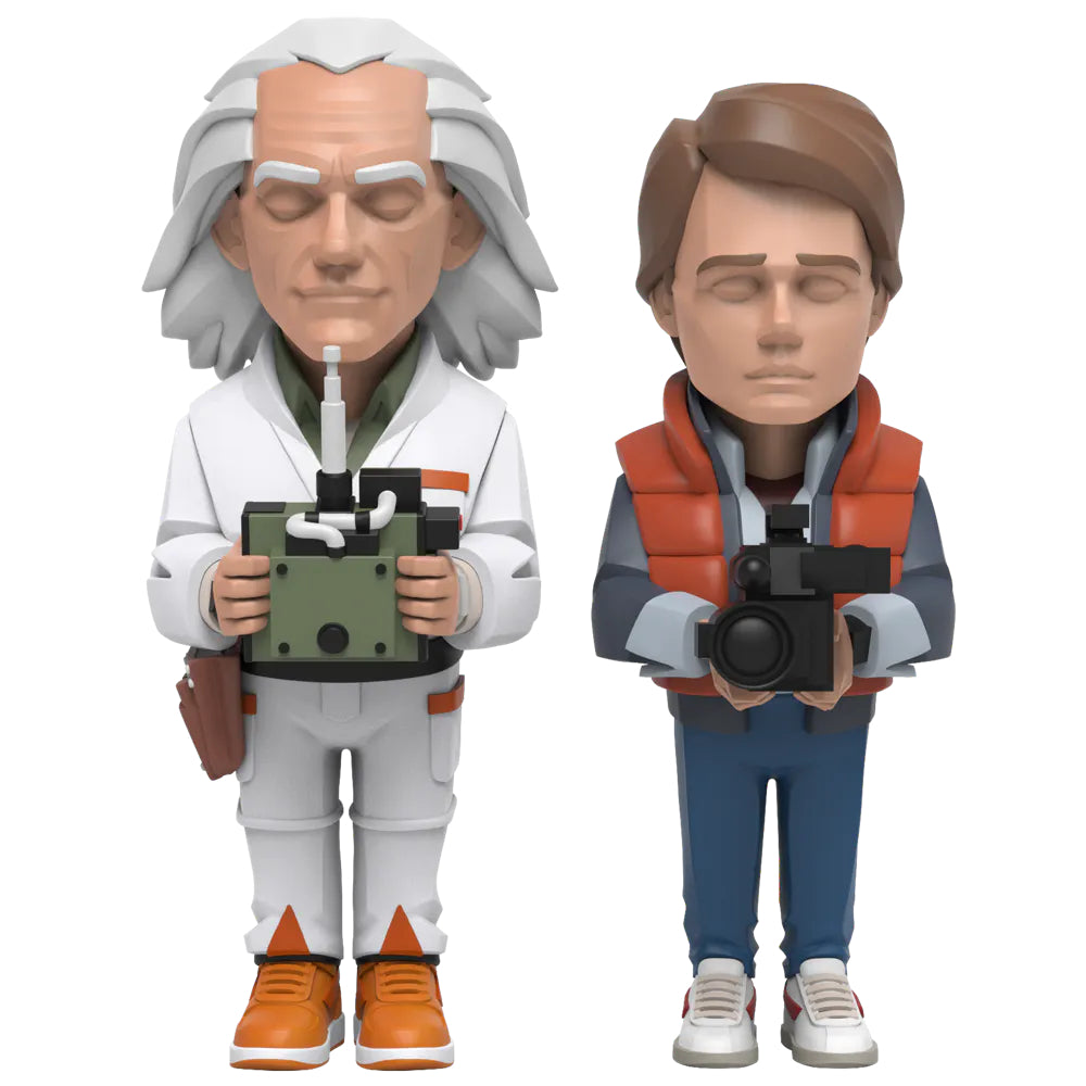 Back to the Future x YARMS Limited Edition Doc Brown & Marty McFly Set Statue Mighty Jaxx