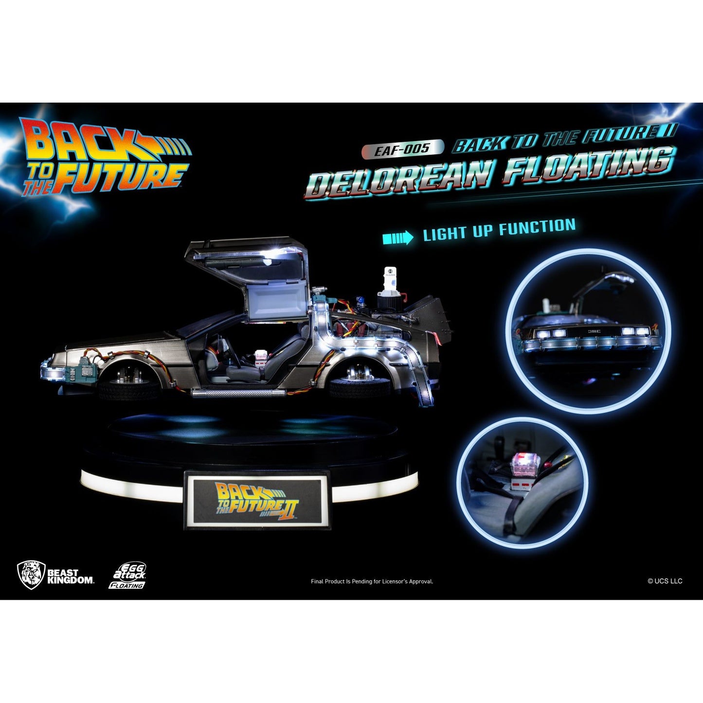 Back to the Future Part II Floating DeLorean Time Machine [CURRENTLY PRE-SOLD OUT] Desk Toy Beast Kingdom