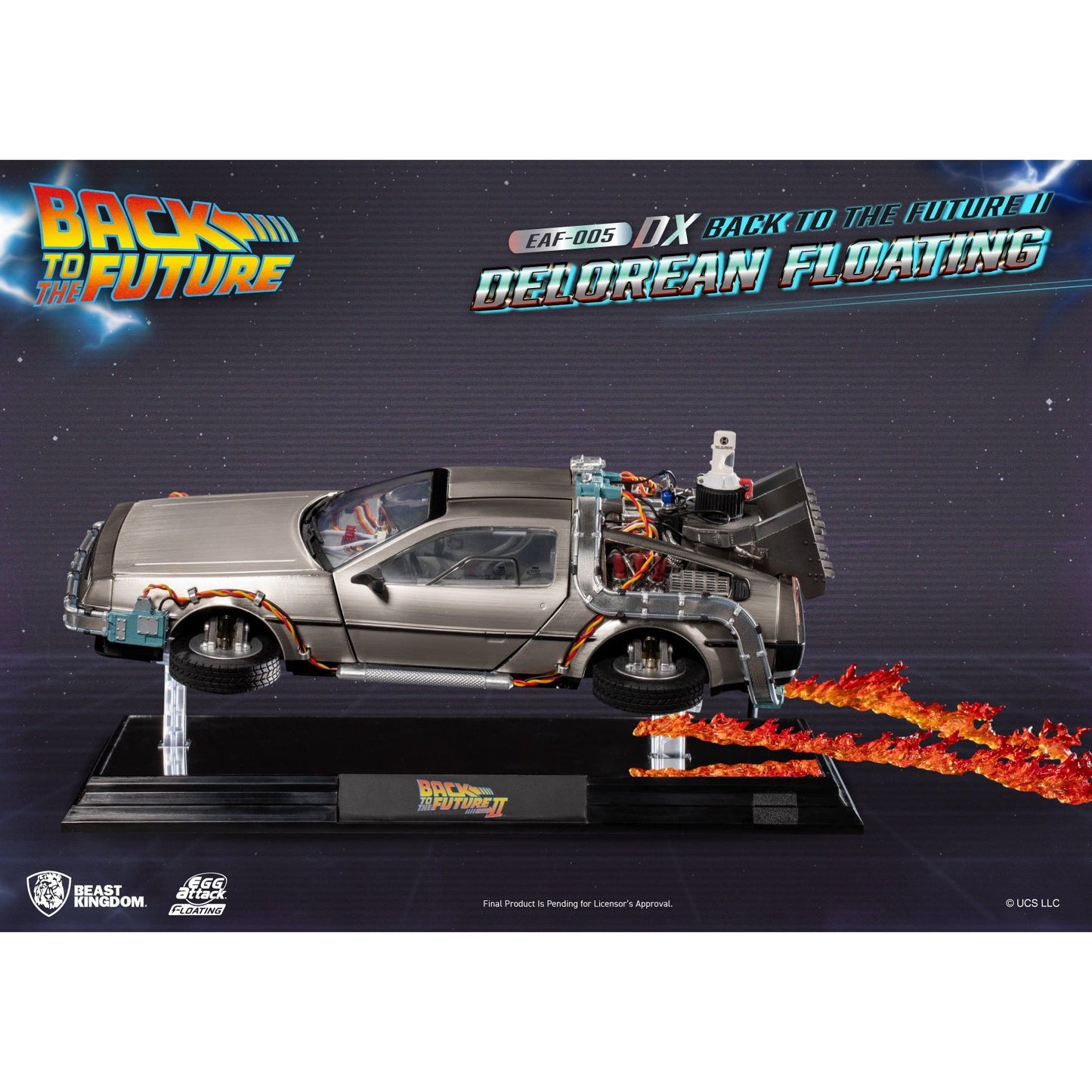 Back to the Future Part II Floating DeLorean Time Machine - Deluxe Edition Desk Toy Beast Kingdom