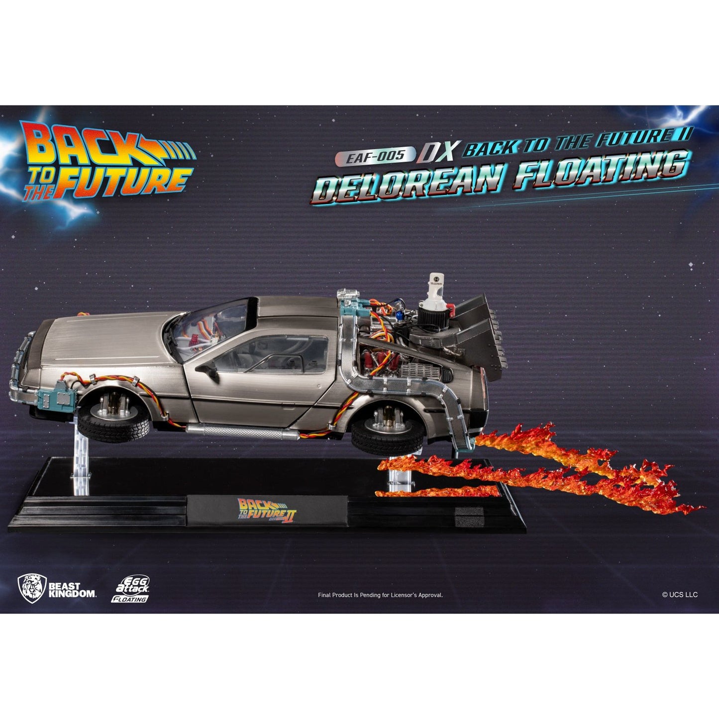 Figurine DeLorean Deluxe, Egg Attack Floating - Retour vers le futur 2 -  Beast Kingdom