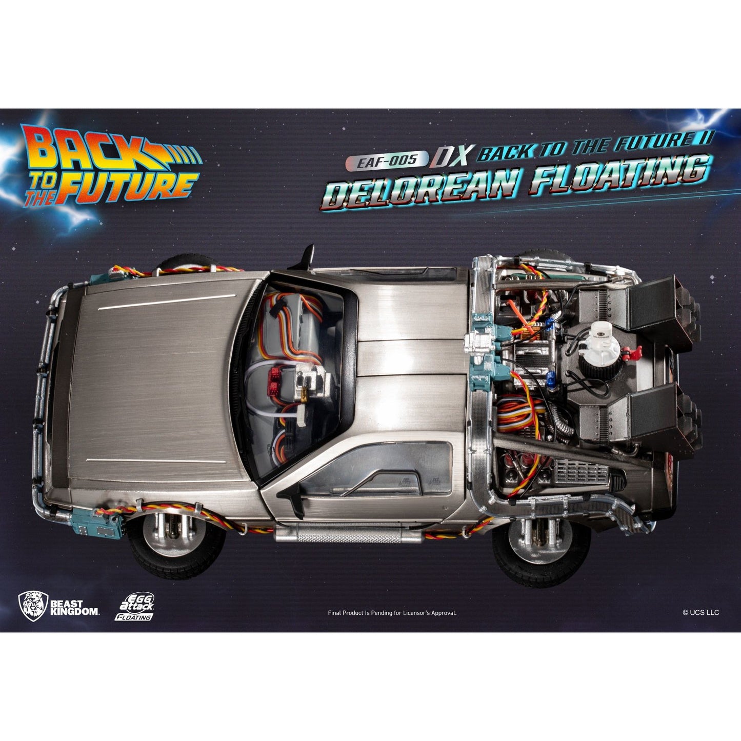 Back to the Future Part II Floating DeLorean Time Machine - Deluxe Edition Desk Toy Beast Kingdom