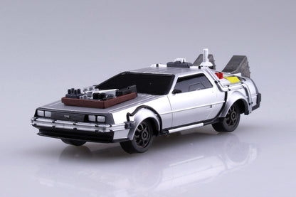 Back to the Future Part III pull-back DeLorean 1:43 scale plastic model kit [PRE-ORDER: Expected Availability January 2025] Model Kit Aoshima