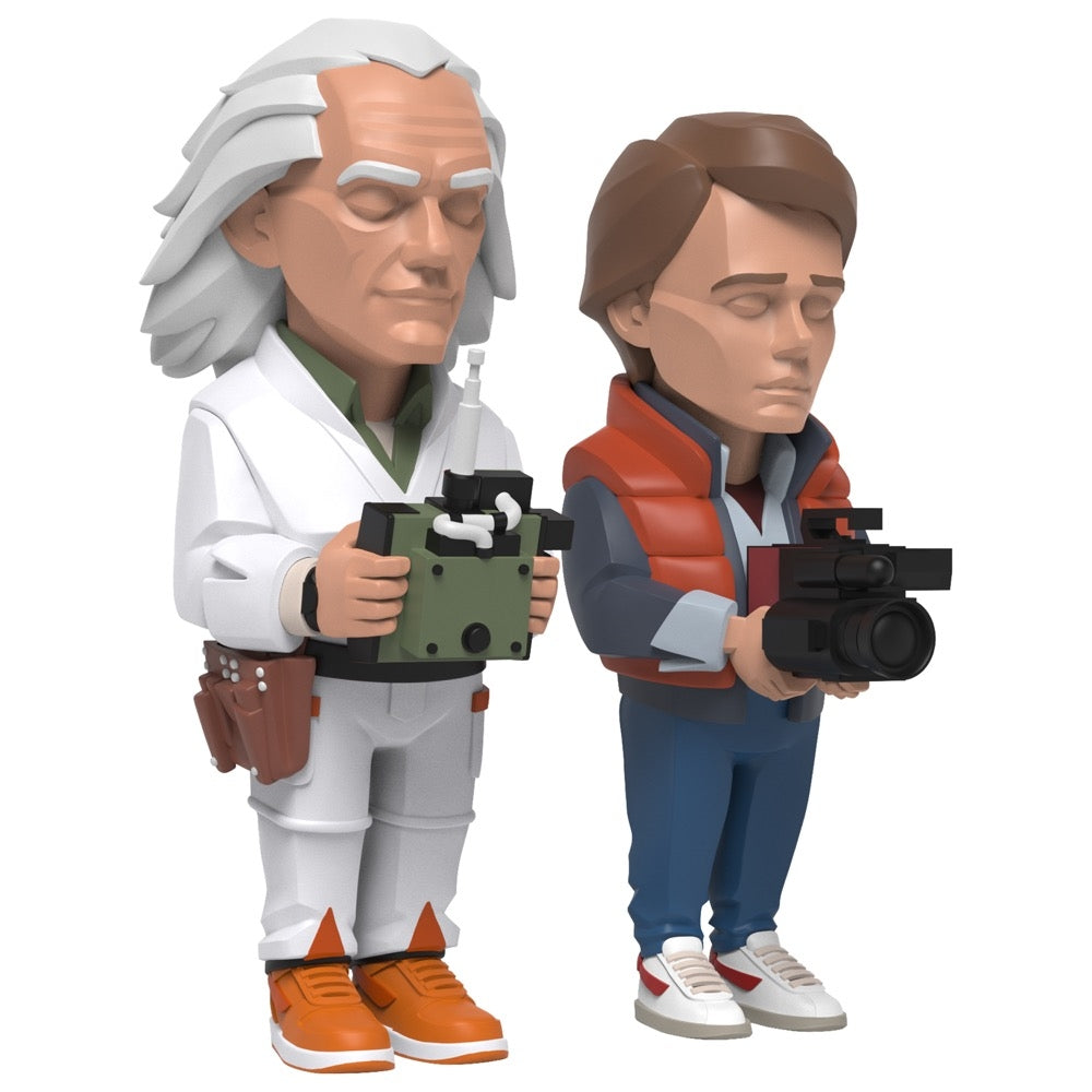 Back to the Future x YARMS Limited Edition Doc Brown & Marty McFly Set Statue Mighty Jaxx