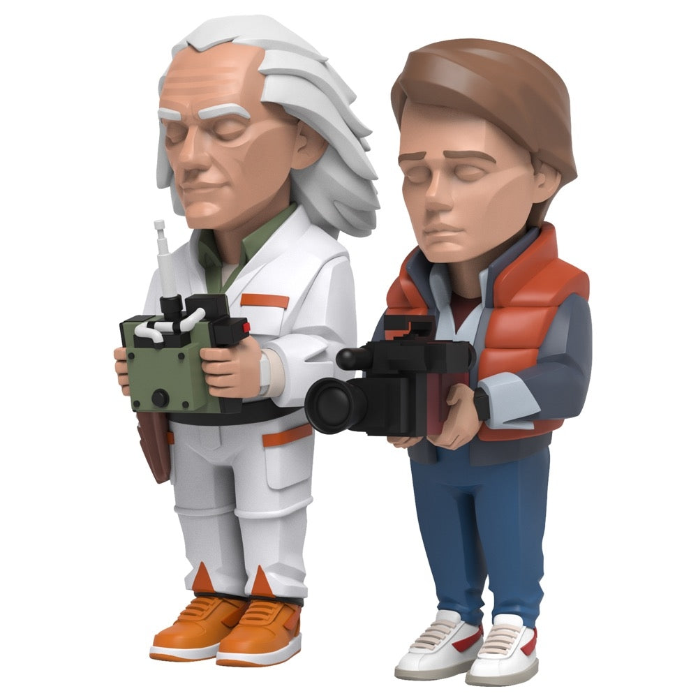 Back to the Future x YARMS Limited Edition Doc Brown & Marty McFly Set Statue Mighty Jaxx