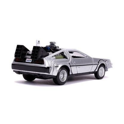 Back to the Future Part II die-cast 1:32 scale "Hollywood Rides" DeLorean Time Machine Die-cast Model Cars Jada Toys