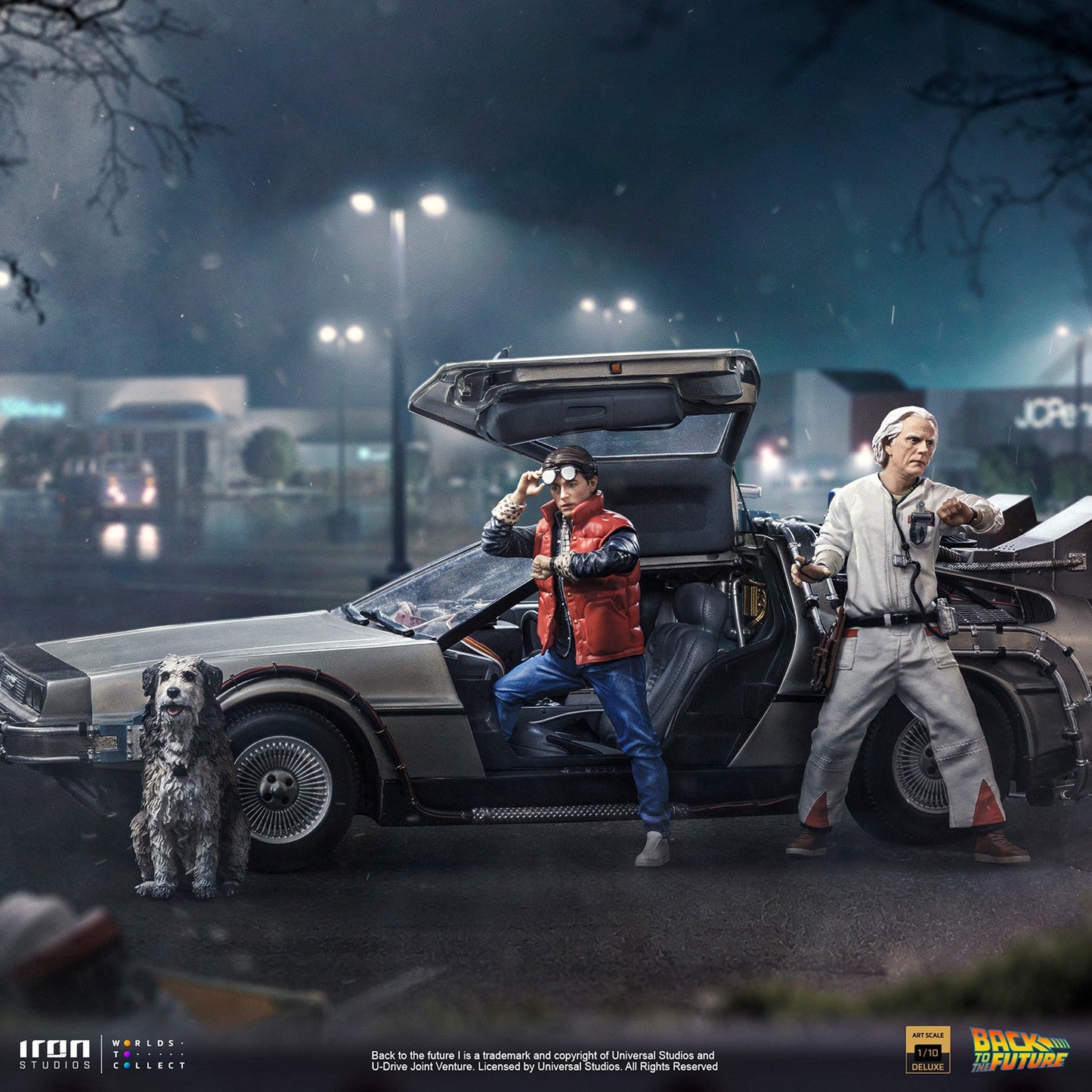Back to the Future DeLorean Full Set 1:10 Scale Statue – Back to