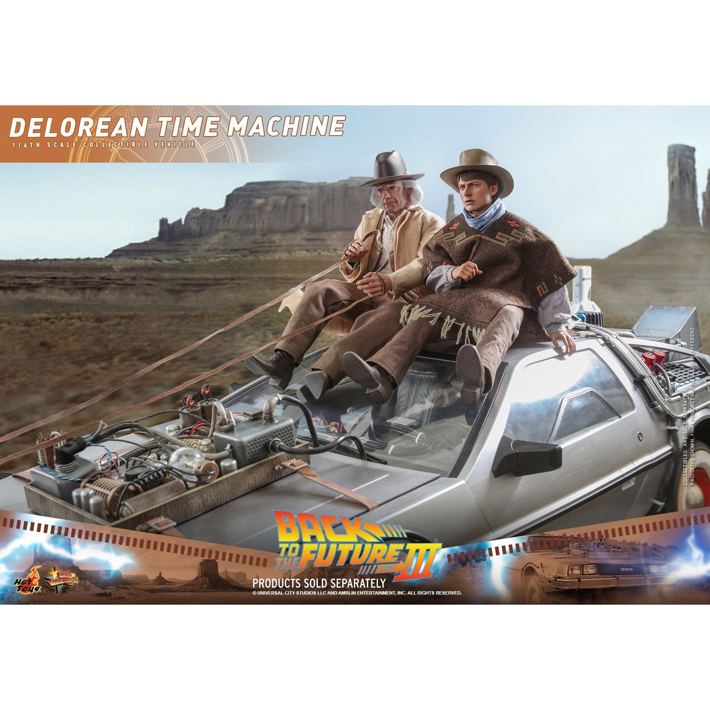 Hot Toys Back to the Future Part III 1:6 scale DeLorean Time Machine Collectible Vehicle [PRE-SOLD OUT: Expected to Drop-Ship January 2025!] Battery Operated Vehicle Hot Toys