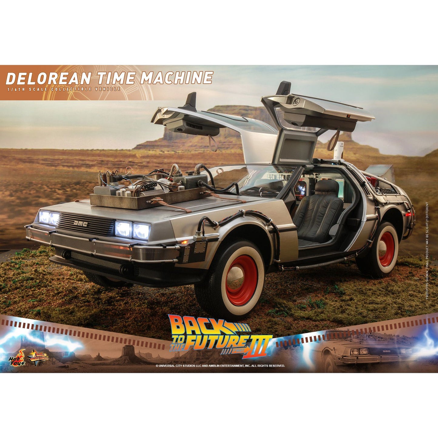 Hot Toys Back to the Future Part III 1:6 scale DeLorean Time Machine Collectible Vehicle Battery Operated Vehicle Hot Toys