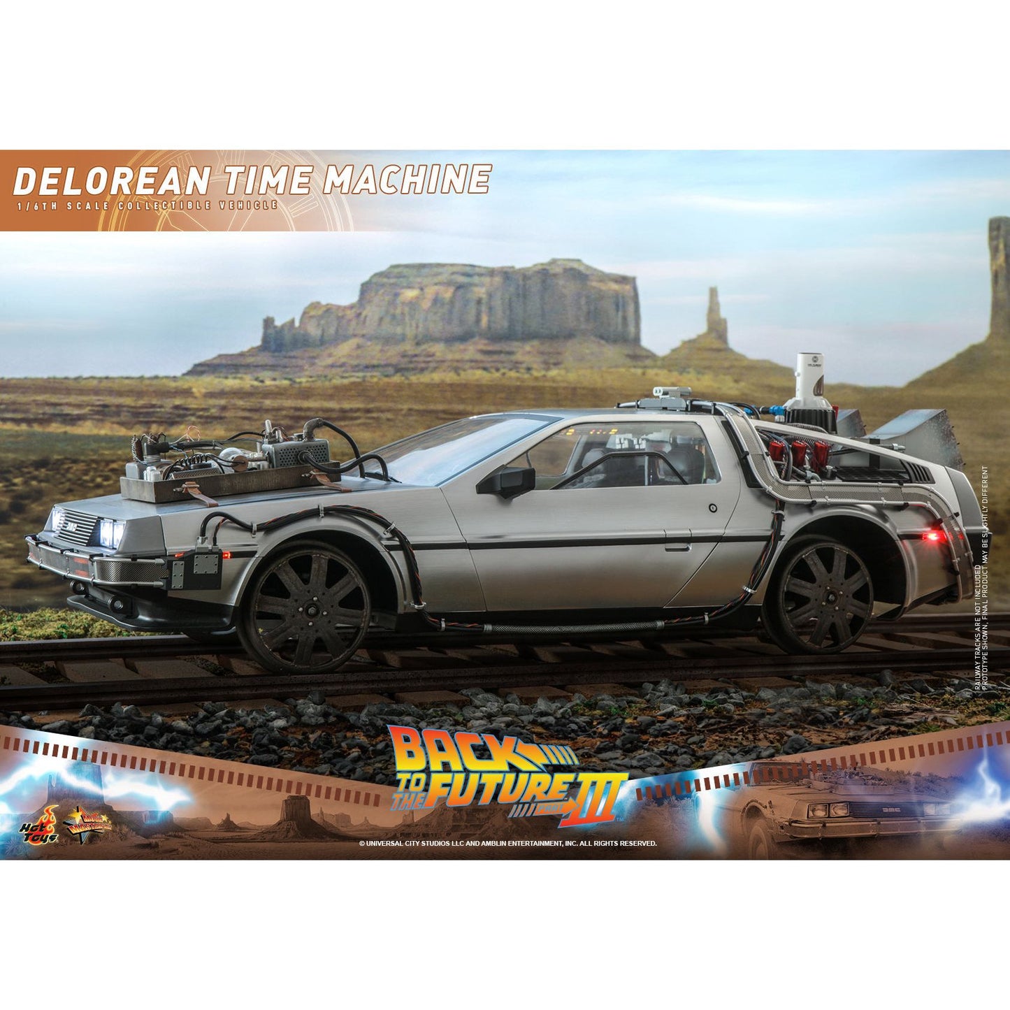 Hot Toys Back to the Future Part III 1:6 scale DeLorean Time Machine Collectible Vehicle Battery Operated Vehicle Hot Toys