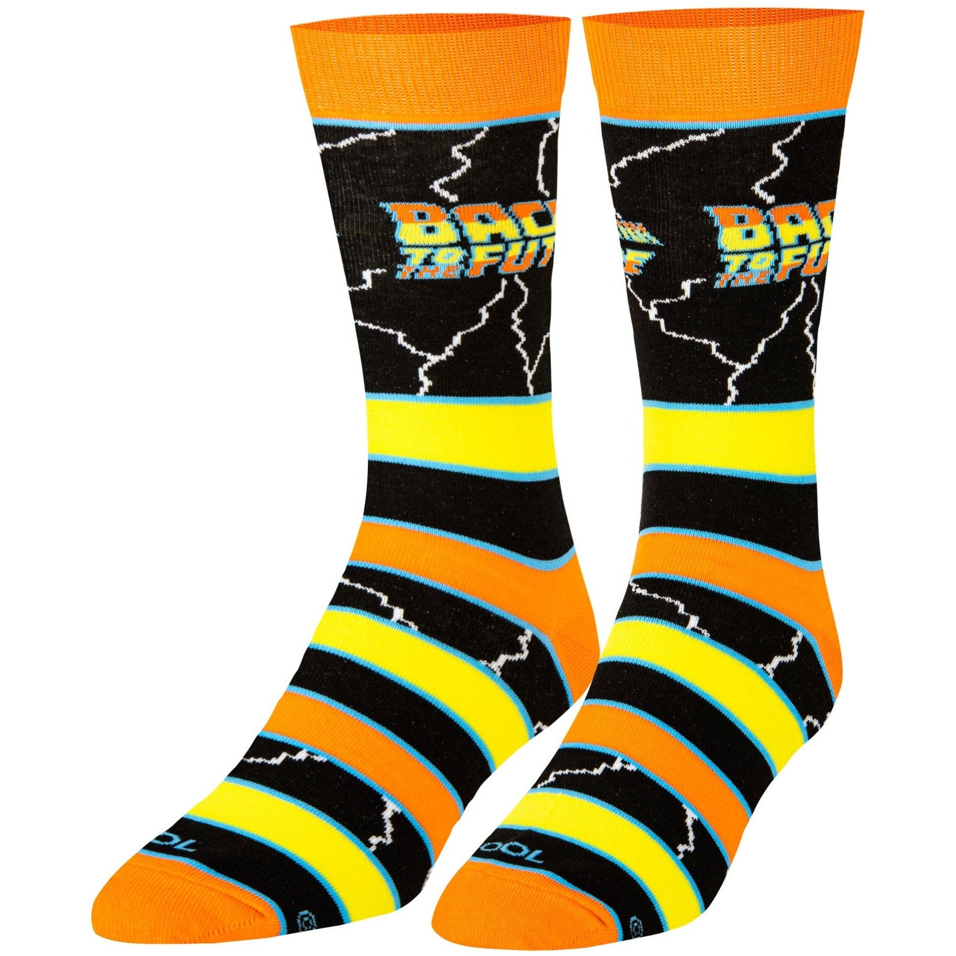 Back to the Future "Stripes" Men's Crew Folded Socks (Size 8-12) Socks Odd Sox