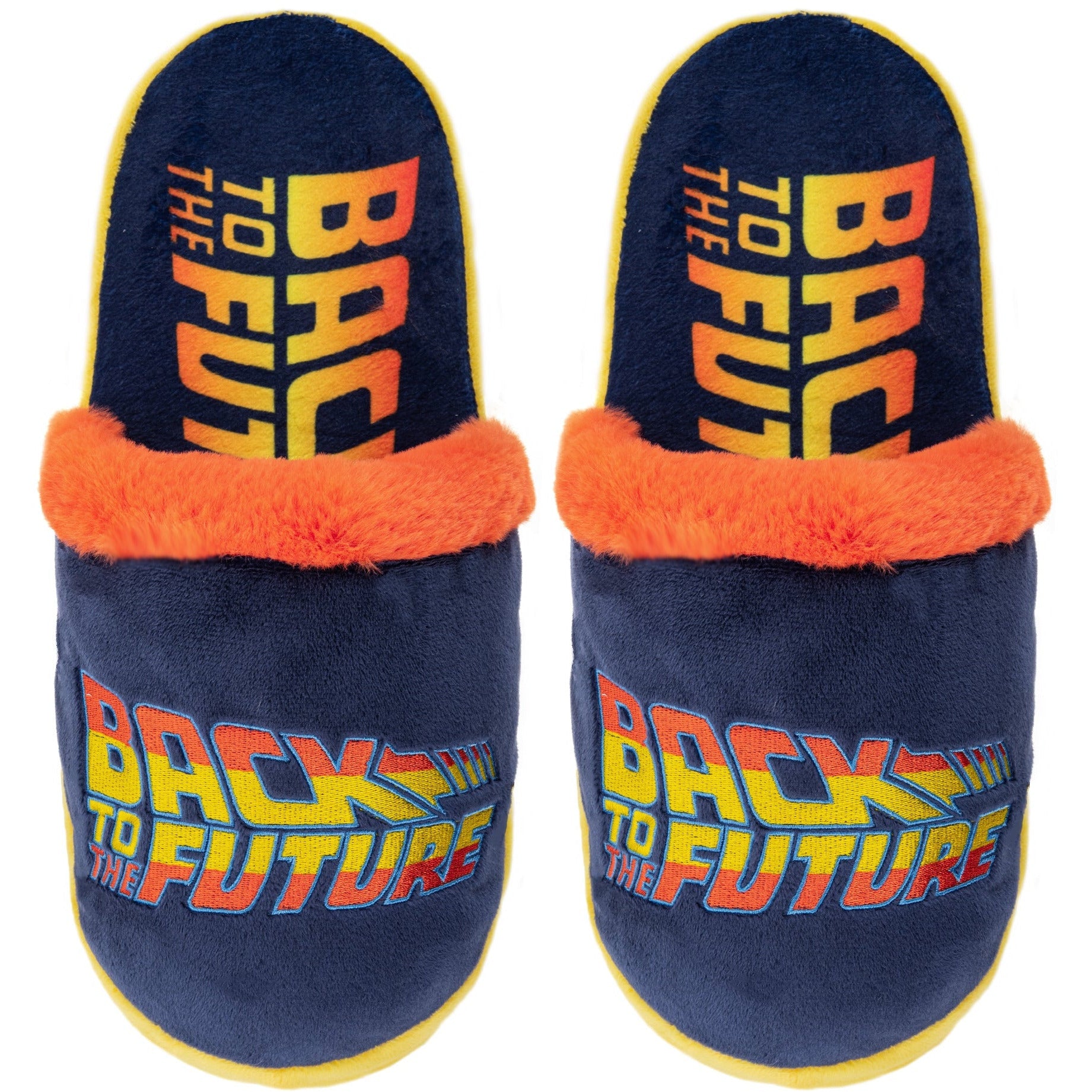 Back to the Future Fuzzy Slides Slippers Odd Sox Medium