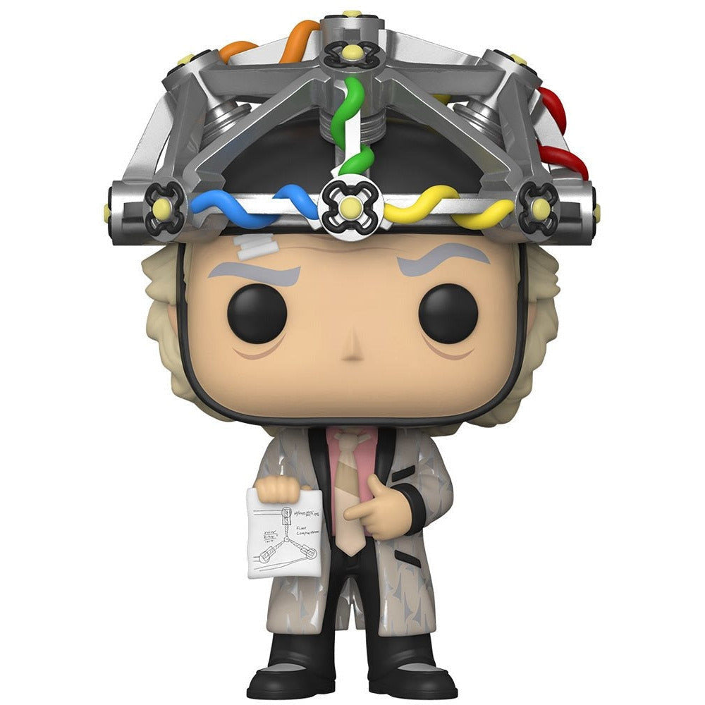 Funko POP! Tees - Back to the Future "Glow in the Dark" Pop Vinyl Doc Brown w/Helmet, plus Unisex T-Shirt Vinyl Toy Funko