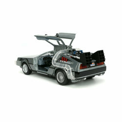 Back to the Future die-cast 1:24 scale "Hollywood Rides" light-up DeLorean Time Machine Die-cast Model Cars Jada